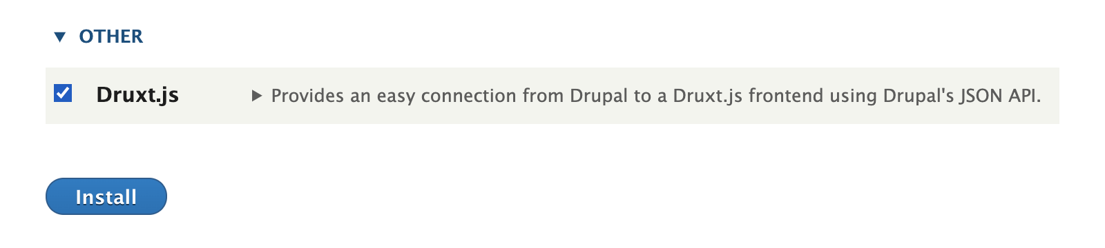 Install the module